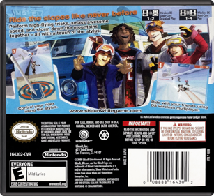Shaun White Snowboarding - Box - Back - Reconstructed (North America) - 774x708