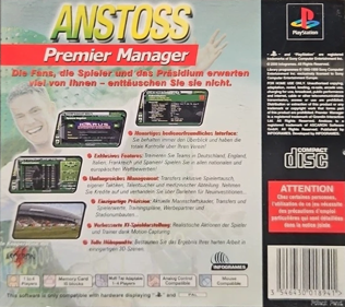Premier Manager 2000 - Box - Back (Germany) - 765x680