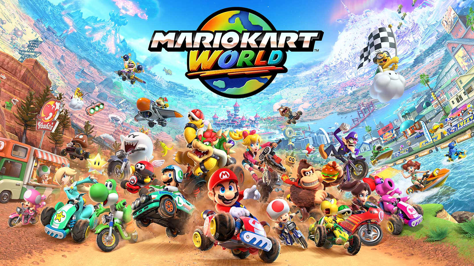 Illustration of Mario Kart World