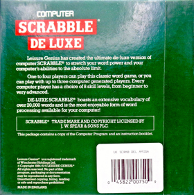 The Computer Edition of Scrabble Brand Crossword Game - Box - Back (United Kingdom) - 1072x1074