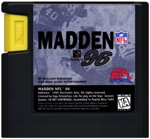 Madden NFL 96 - Cart - Front (Europe) - 761x709