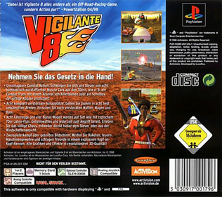 Vigilante 8 - Box - Back (Germany) - 765x680