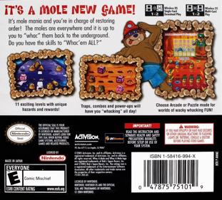 Whac-A-Mole - Box - Back (North America) - 964x870