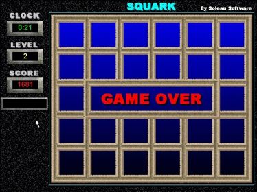 Squark - Screenshot - Game Over (World) - 640x480