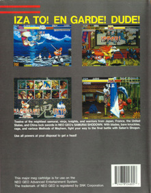 Samurai Shodown - Box - Back (North America) - 493x626