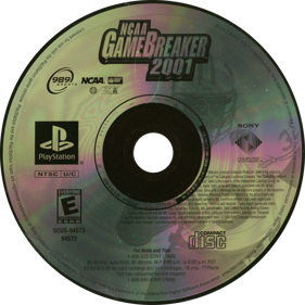 NCAA GameBreaker 2001 - Disc (North America) - 1400x1400