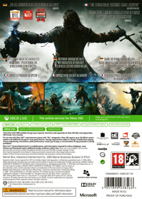 Middle-Earth: Shadow of Mordor - Box - Back (Europe) - 3036x4270