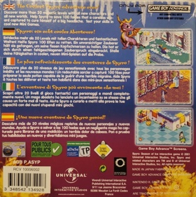 Spyro: Season of Ice - Box - Back (Europe) - 1197x1200