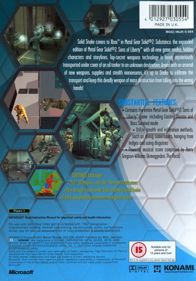 Metal Gear Solid 2: Substance - Box - Back (United Kingdom) - 559x800