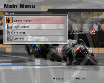 MotoGP 4 - Screenshot - Game Select (World) - 640x511