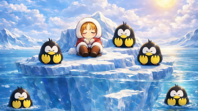 Konae-chan no Dokidoki Penguin Kazoku - Fanart - Background (Japan) - 1920x1080