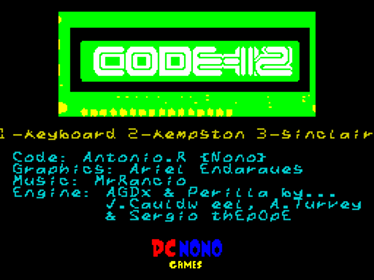 CODE-112 - Screenshot - Game Select (Europe) - 256x192
