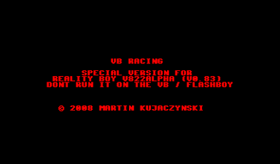VB Racing - Screenshot - Game Title (World) - 384x224