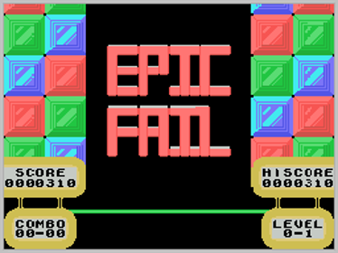 Qbiqs - Screenshot - Game Over (World) - 256x192