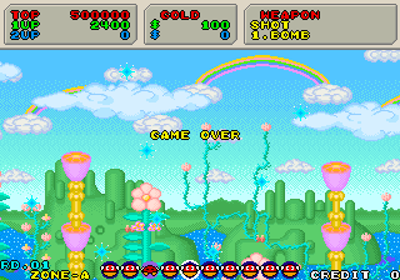 Fantasy Zone II: The Tears of Opa-Opa (System 16C Version) - Screenshot - Game Over (World) - 320x224