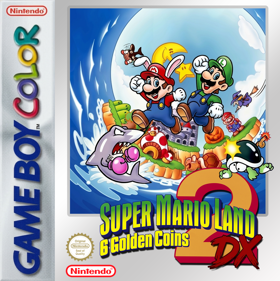 Super Mario Land 2: 6 Golden Coins DX - Fanart - Box - Front (Europe) - 1276x1279