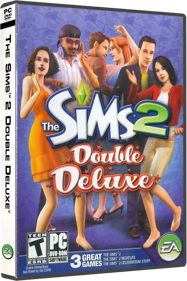 The Sims 2: Double Deluxe - Box - 3D (North America) - 592x889