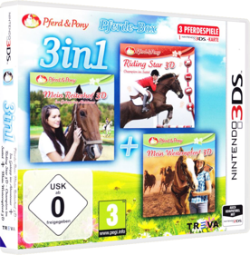 3in1 Horses: My Riding Stables 3D - Jumping for the Team + Riding Star 3D + My Western Horse 3D - Box - 3D (Germany) - 841x856