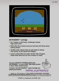 Air Raiders - Box - Back (North America) - 1188x1628