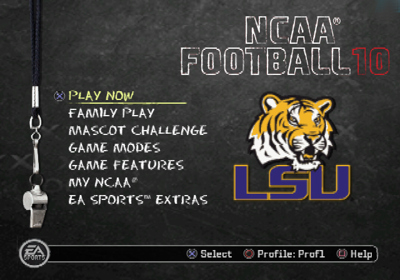 NCAA Football 10 - Screenshot - Game Select (North America) - 640x448