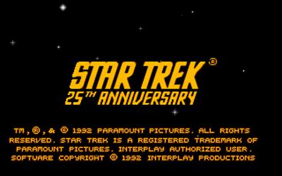 Star Trek: 25th Anniversary - Screenshot - Game Title (Europe) - 320x200