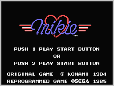 Mikie - Screenshot - Game Title (World) - 256x192