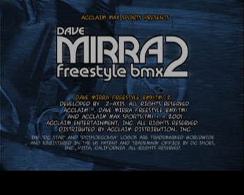 Dave Mirra Freestyle BMX 2 - Screenshot - Game Title (World) - 640x512