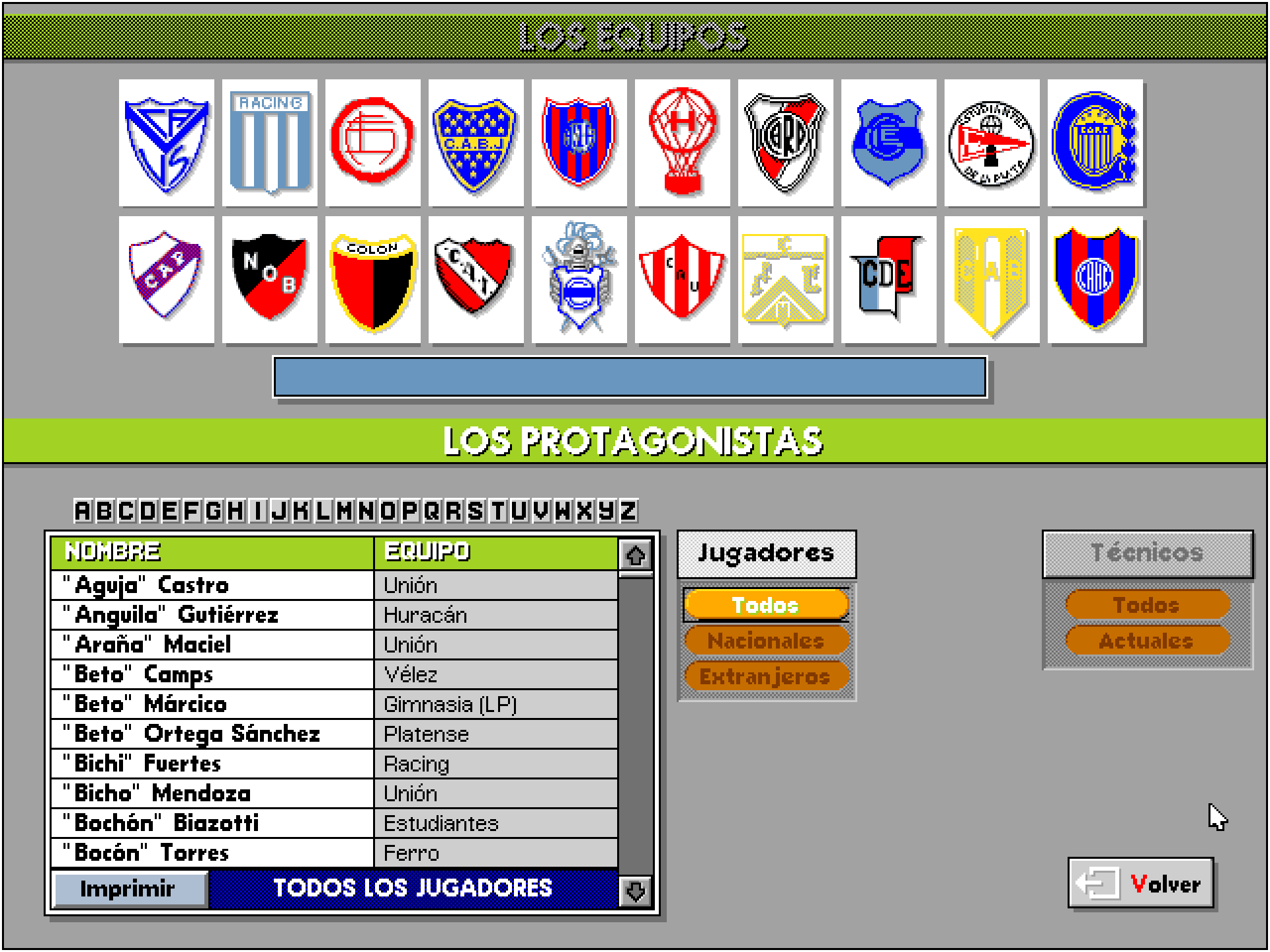 Illustration of PC Fútbol Argentina 4.0: Apertura '96