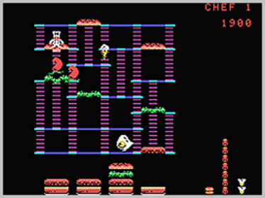 BurgerTime - Screenshot - Gameplay (World) - 256x192