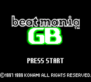 beatmania GB - Screenshot - Game Title (Japan) - 160x144
