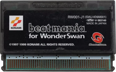 beatmania for WonderSwan - Cart - Front (Japan) - 770x480