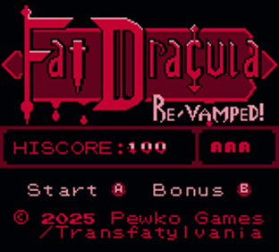 Fat Dracula Re-Vamped! - Screenshot - Game Title (World) - 160x144