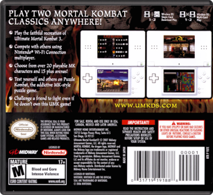 Ultimate Mortal Kombat - Box - Back - Reconstructed (North America) - 774x708