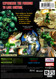 The Incredible Hulk: Ultimate Destruction - Box - Back (Europe) - 563x800