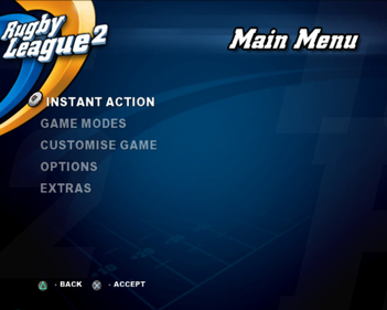 Rugby League 2 - Screenshot - Game Select (World) - 640x512