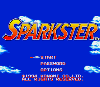 Sparkster - Screenshot - Game Title (North America) - 256x224