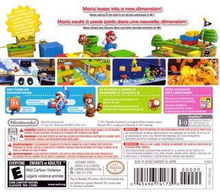 Super Mario 3D Land - Box - Back (Canada) - 913x800