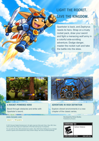 Rocket Knight - Fanart - Box - Back (World) - 1700x2400
