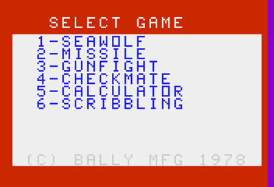 Seawolf / Missile - Screenshot - Game Select (North America) - 352x240