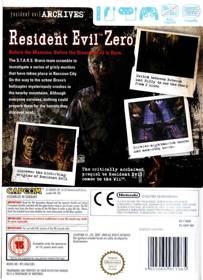 Resident Evil Archives: Resident Evil Zero - Box - Back (Europe) - 609x840