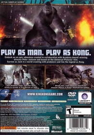 Peter Jackson's King Kong: The official Game of the Movie - Box - Back (North America) - 1045x1500