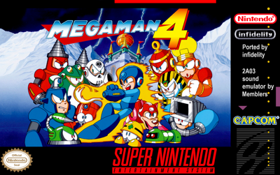 Mega Man 4 - Fanart - Box - Front (North America) - 1276x801