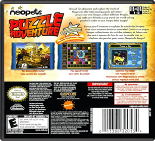 Neopets Puzzle Adventure - Box - Back - Reconstructed (North America) - 774x708