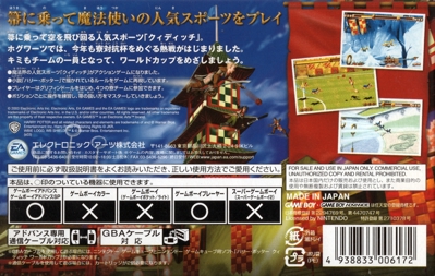 Harry Potter: Quidditch World Cup - Box - Back (Japan) - 3165x2009