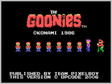The Goonies - Screenshot - Game Title (World) - 256x192