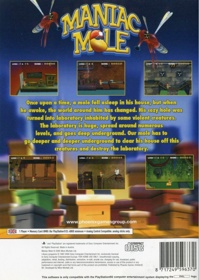 Maniac Mole - Box - Back (Europe) - 483x680