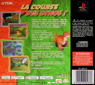 The Land Before Time: Great Valley Racing Adventure - Box - Back (France) - 765x680