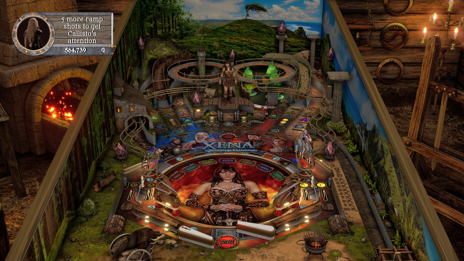 Illustration of Xena: Warrior Princess Pinball