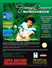 Jimmy Connors Pro Tennis Tour - Advertisement Flyer - Front (United Kingdom) - 1675x2196