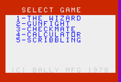 The Incredible Wizard - Screenshot - Game Select (North America) - 352x240